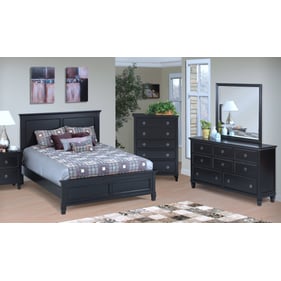 New Classic Furniture Tamarack Black 4pc King Bedroom Set B-DR-MR-CH