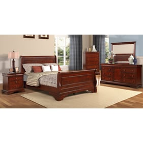 New Classic Furniture Versaille Cherry 5pc Queen Bedroom Set B-DR-MR-CH-NS