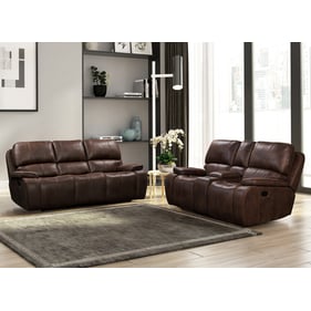 New Classic Furniture Brooking Brown 2pc Living Room Set SF-LV