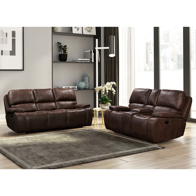 New Classic Furniture Brooking Brown 2pc Living Room Set SF-LV NCF-20-093-2NP