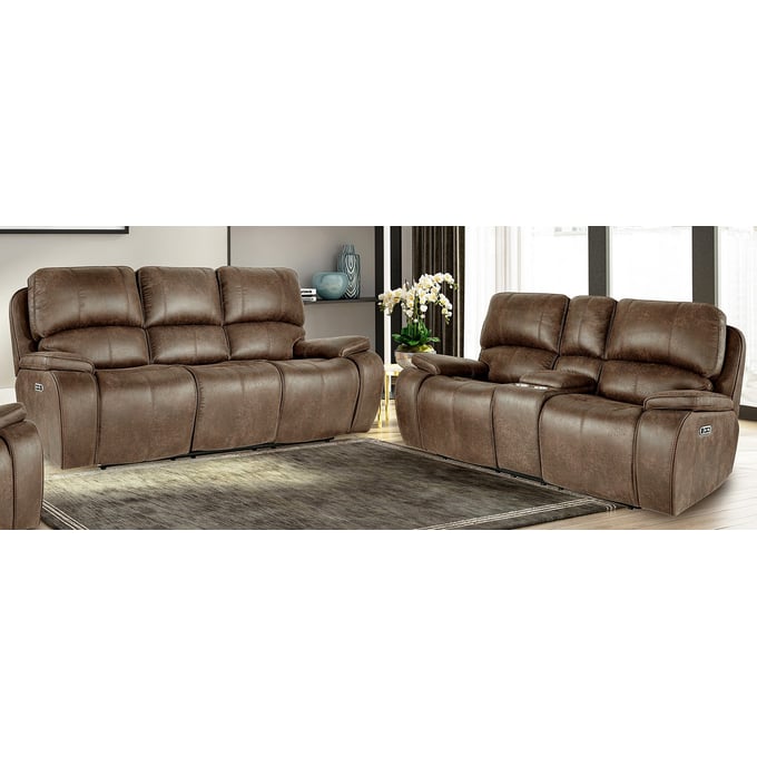 New Classic Furniture Brookings Brown 2pc Living Room Set RSF-RLV NCF-22-093-2FP