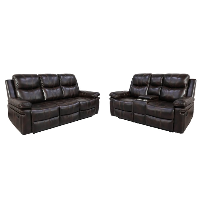 New Classic Furniture Kellen Brown 2pc Living Room Set SF-LV NCF-20-6023-2NP