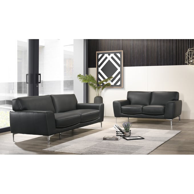 New Classic Furniture Carrara Black 2pc Living Room Set NCF-20-L986-2NP