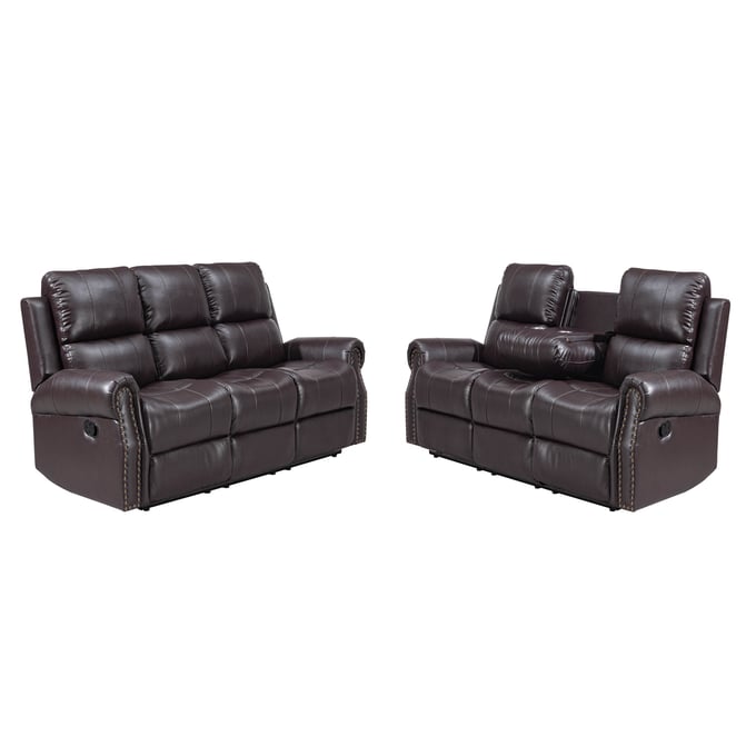 New Classic Furniture Sierra Brown 2pc Living Room Set SF-LV NCF-20-U9021-2NP