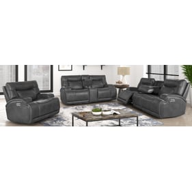 New Classic Furniture Titan Gray 3pc Power Living Room Set