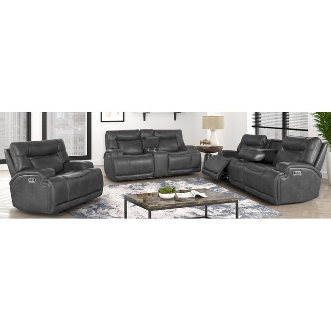 New Classic Furniture Titan Gray 3pc Power Living Room Set NCF-22-5437-3FP