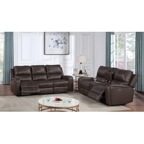 New Classic Furniture Linton Brown 2pc Power Living Room Set SF-LV