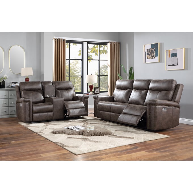 New Classic Furniture Quade Mocha 2pc Living Room Set PSF-PLV NCF-22-U1798-2PM