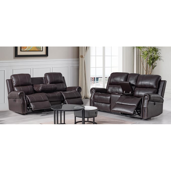 New Classic Furniture Sierra Brown 2pc Living Room Set PSF-PLV NCF-22-U9021-2PM