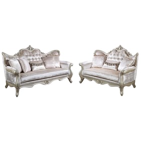 New Classic Furniture Monique White 2pc Living Room Set SF-LV