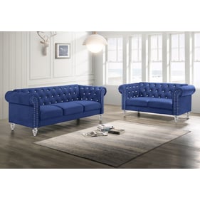 New Classic Furniture Emma Royal Blue 2pc Living Room Set