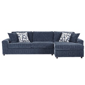 New Classic Furniture Tristan Indigo Blue 2pc Chaise Sectional