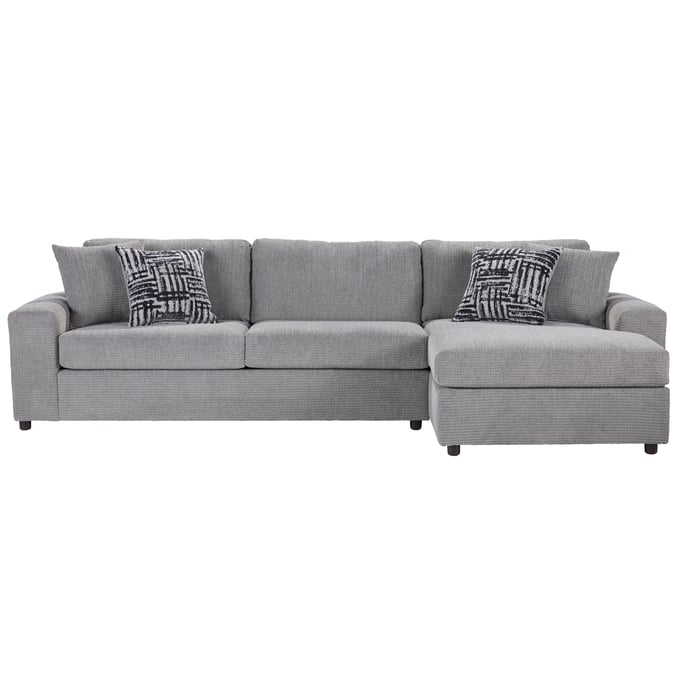 New Classic Furniture Tristan Shadow Gray 2pc Chaise Sectional NCF-27-1460G-2NP