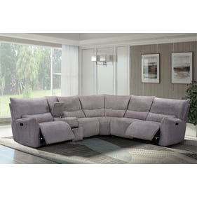 New Classic Furniture Remsen Latte Gray 3pc Manual Sectional