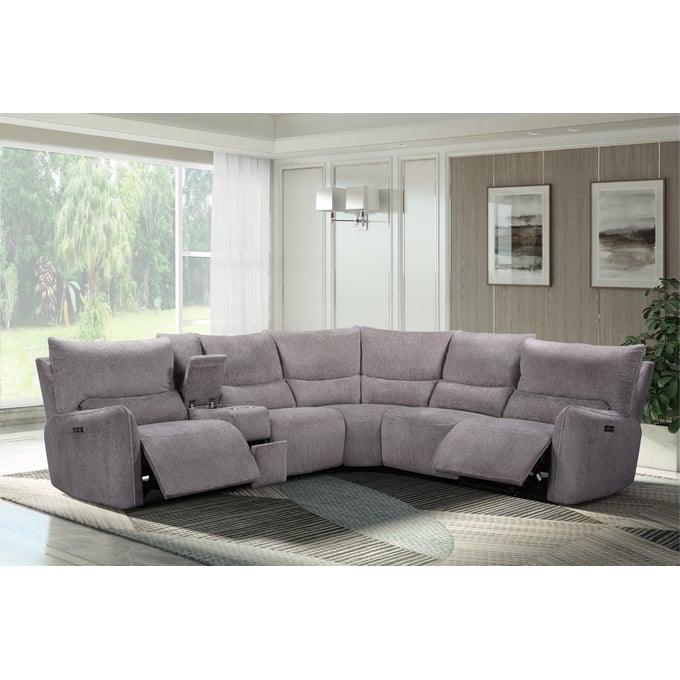 New Classic Furniture Remsen Latte Gray 3pc Power Sectional NCF-27-5440-3PS