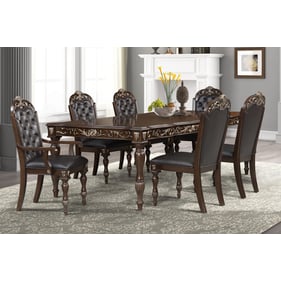 New Classic Furniture Maximus Brown 7pc Dining Room Set DT-4CH-2ARMCH