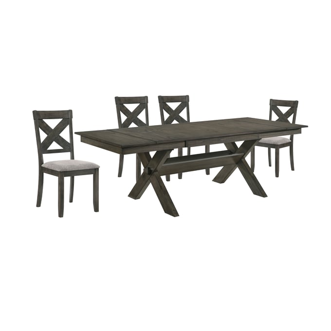 New Classic Furniture Gulliver Rustic Brown 5pc Dining Room Set DT-4CH NCF-40-1902-D4C