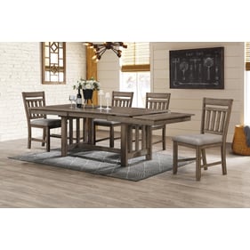 New Classic Furniture Harrisburg Walnut 5pc Dining Room Set