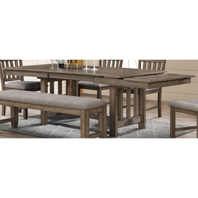 New Classic Furniture Harrisburg Walnut 7pc Dining Room Set NCF-40-3412-D6C