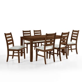 New Classic Furniture Pascal Brown 7pc 59 Inch Dining Room Set