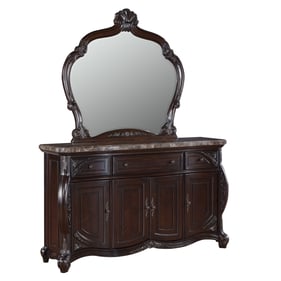 New Classic Furniture Palazzo Marina Brown Server and Mirror