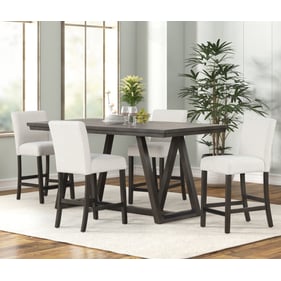 New Classic Furniture High Line Coffee White 5pc Counter Height Bar Set