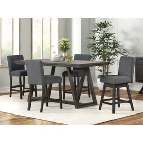 New Classic Furniture High Line Coffee Gray 5pc Counter Height Bar Set CNT-...