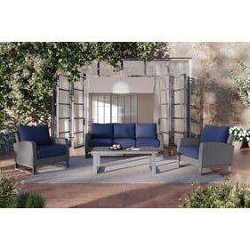 New Classic Furniture Fiji Blue 4pc Outdoor Patio Set