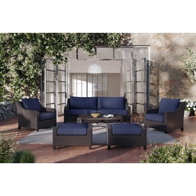 New Classic Furniture Skye Blue 6pc Outdoor Seating Set