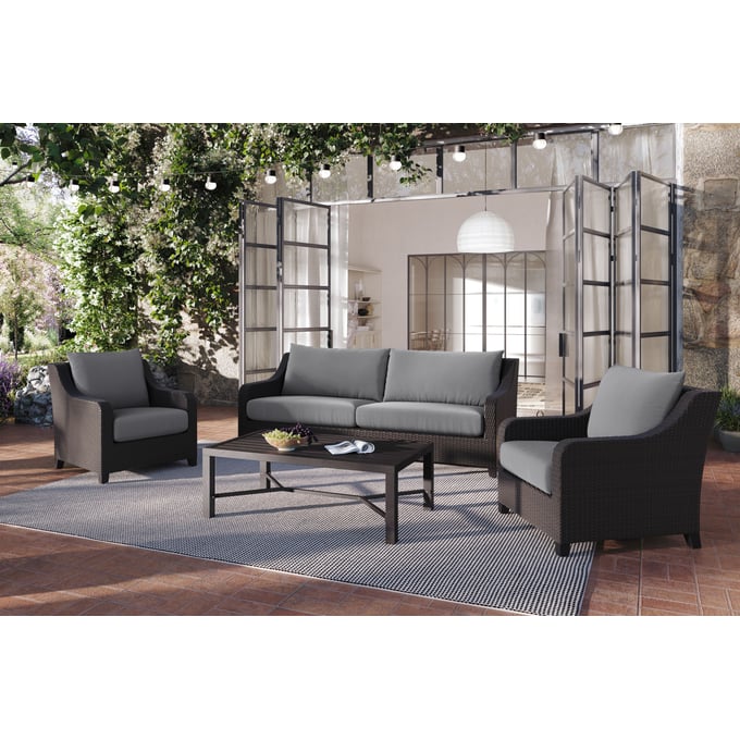 New Classic Furniture Skye Gray 4pc Outdoor Seating Set NCF-60-807G-4P