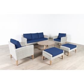 New Classic Furniture Carezza Blue 6pc Outdoor Seating Set