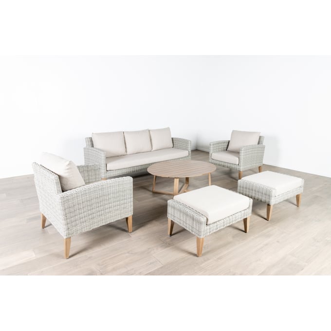 New Classic Furniture Carezza Gray 6pc Outdoor Seating Set NCF-60-852G-6P