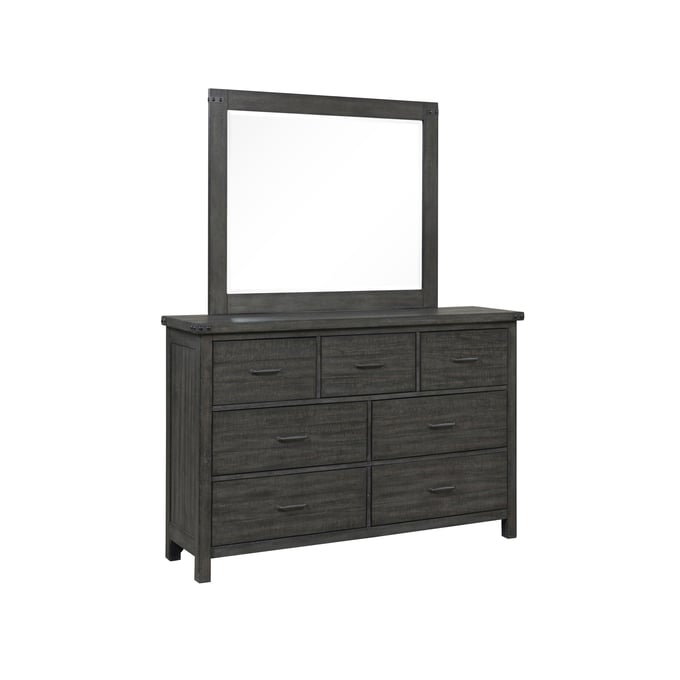 New Classic Furniture Galleon Gray Dresser and Mirror NCF-B1111G-DRMR