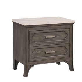 New Classic Furniture Lisbon Gray Marble Top Nightstand