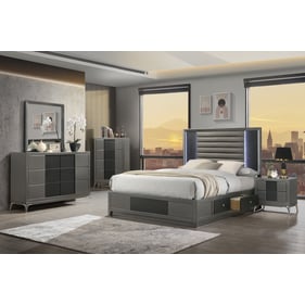 New Classic Furniture Nocturne Slate Gray 5pc Queen Bedroom Set B-DR-MR-CH-...