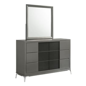 New Classic Furniture Nocturne Slate Gray Dresser And Mirror