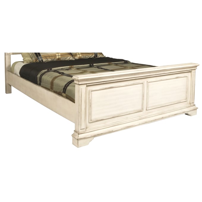 New Classic Furniture Anastasia Antique White Queen Footboard and Slats NCF-B1731-320