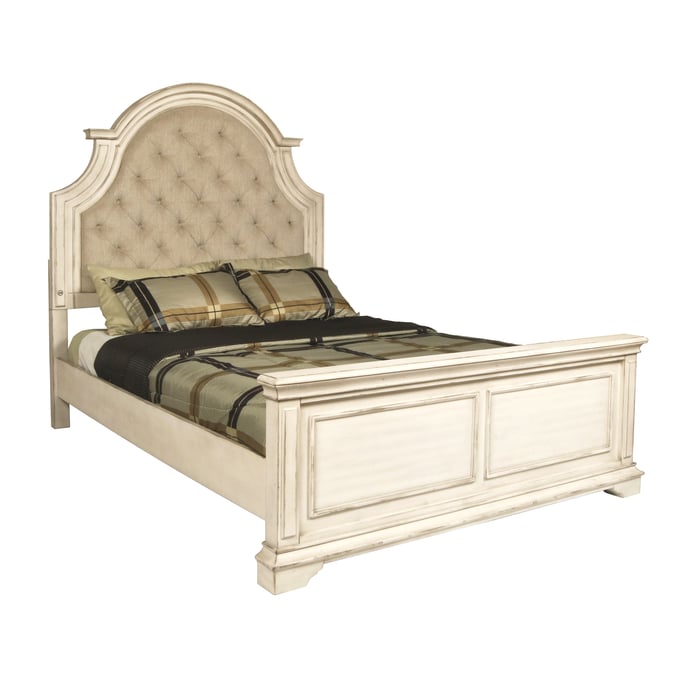 New Classic Furniture Anastasia Antique White 5pc Queen Bedroom Set B-DR-MR-2NS NCF-00-1731-35N