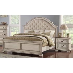 New Classic Furniture Anastasia Antique White 4pc Bedroom Set With Cal King...