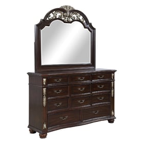 New Classic Furniture Maximus Brown Dresser And Mirror