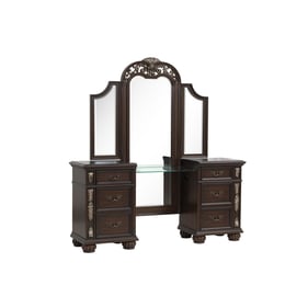 New Classic Furniture Maximus Brown 3pc Vanity Set