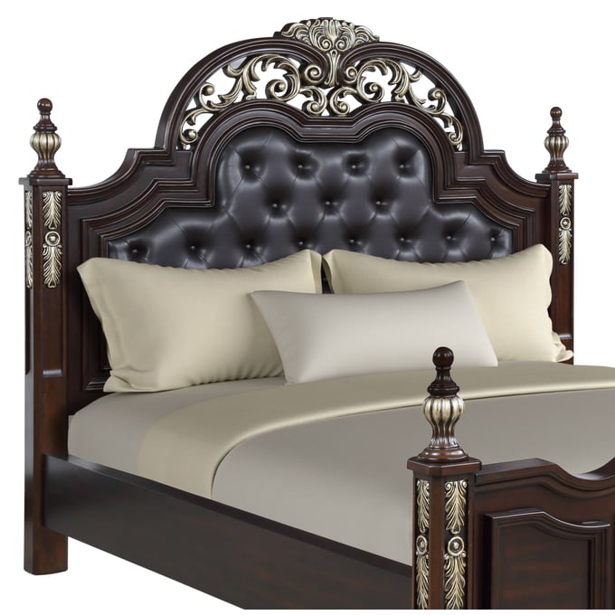 New Classic Furniture Maximus Brown Queen Headboard NCF-B1754-310