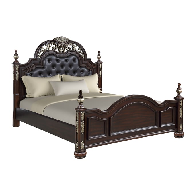 New Classic Furniture Maximus Brown Queen Bed NCF-B1754-Q-BED