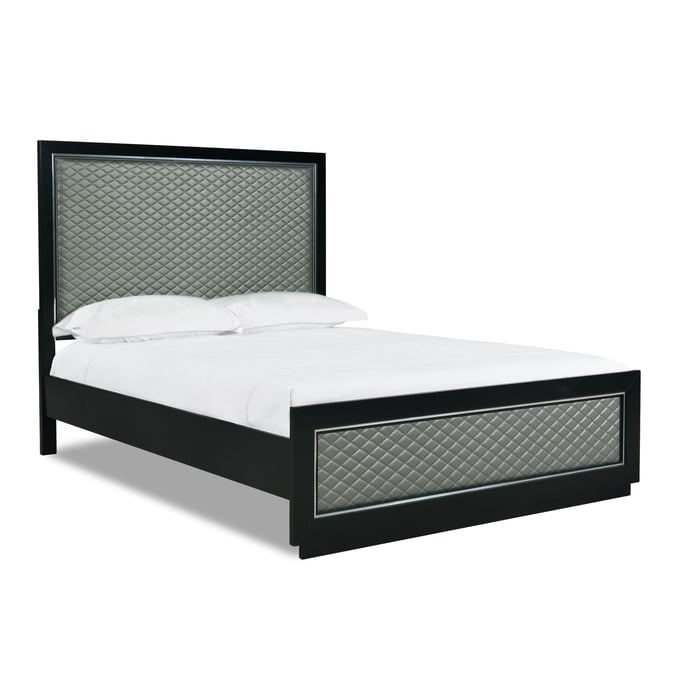 New Classic Furniture Luxor Black Silver Queen Bed NCF-00-2025-300