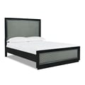 Luxor 5/0 Q Headboard-Black/Silver