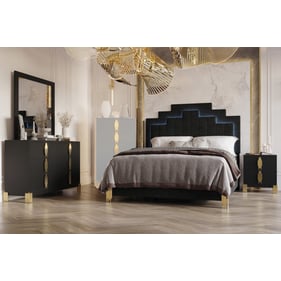 New Classic Furniture Empire Black 4pc Bedroom Set With Queen Bed