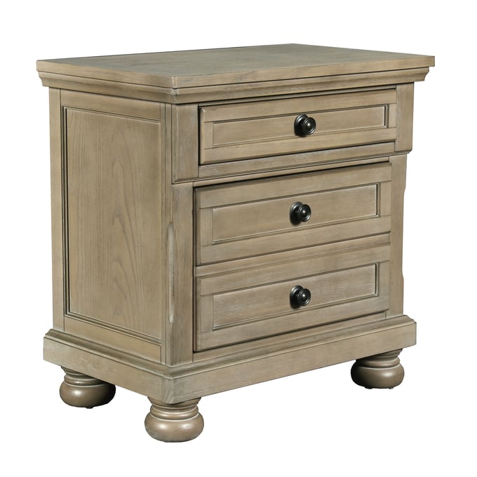 New Classic Furniture Allegra Gray Pewter Nightstand NCF-B2159-040