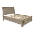 Allegra Queen Storage Bed-Pewter