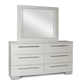 New Classic Furniture Sapphire White Dresser and Mirror