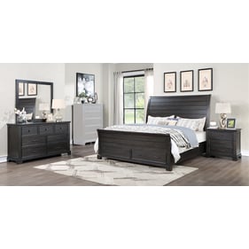 New Classic Furniture Stafford County Walnut 4pc Bedroom Set with Queen Bed